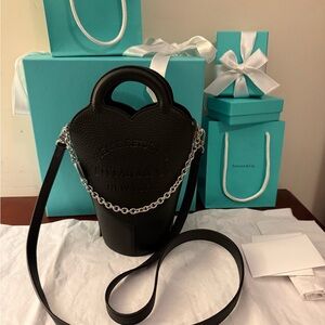 Tiffany & Co. Black Crossbody Bag with Chain Detail